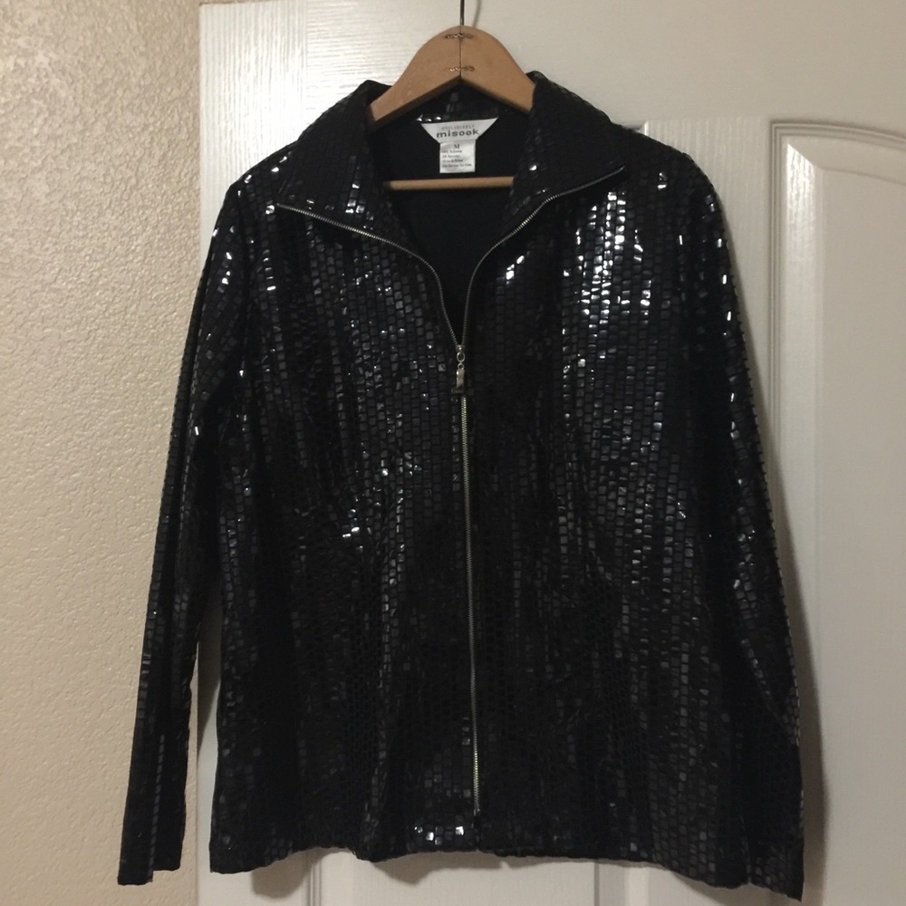 Exclusively Misook Black Zip Jacket - image 3